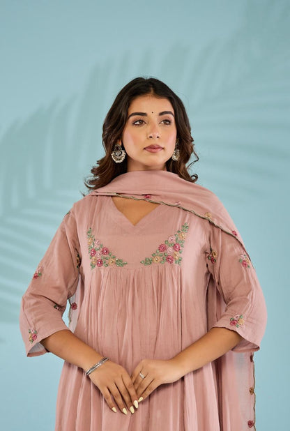 Cotton Mul Anarkali suit set