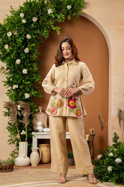 Jute cotton two piece Cord set