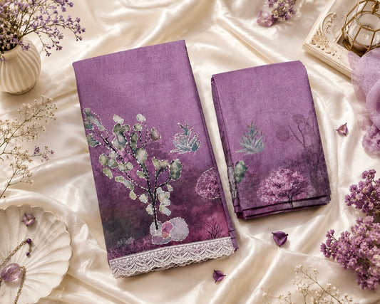 Pure kota cotton linen unstitch suit